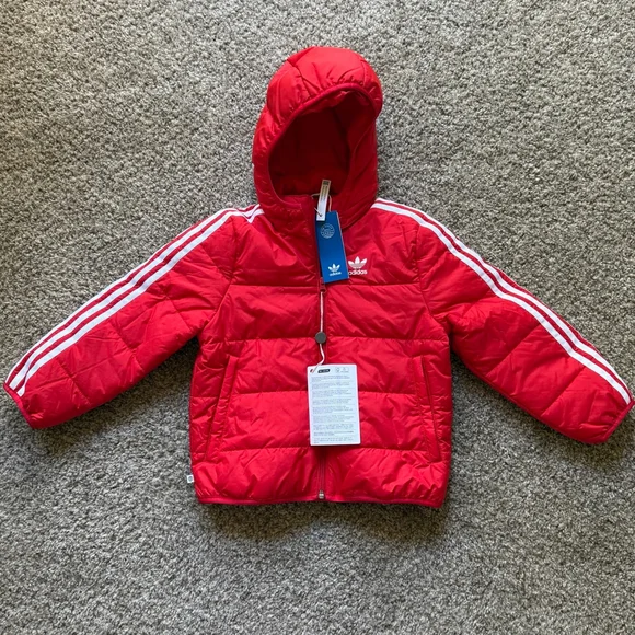 Adidas Kids Adicolor Jacket NWT Size 6/7 Red - Picture 4 of 6